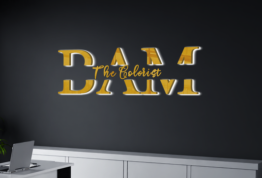 BAM - 3D metal backlit sign
